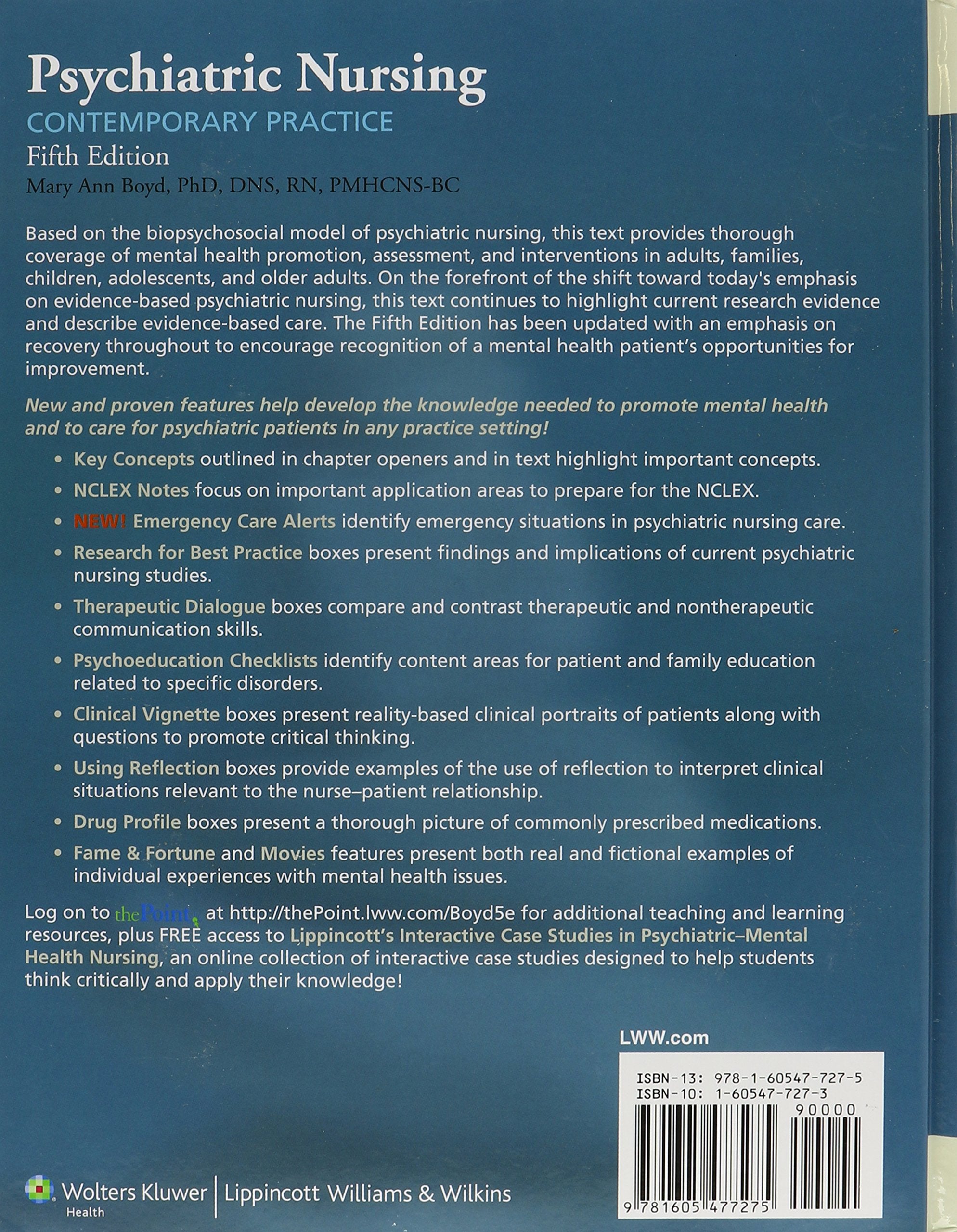 Boyd Text 5e, Hanbook for Psych Nursing and Care Planning & Prepu (12 Month) Package Medicine