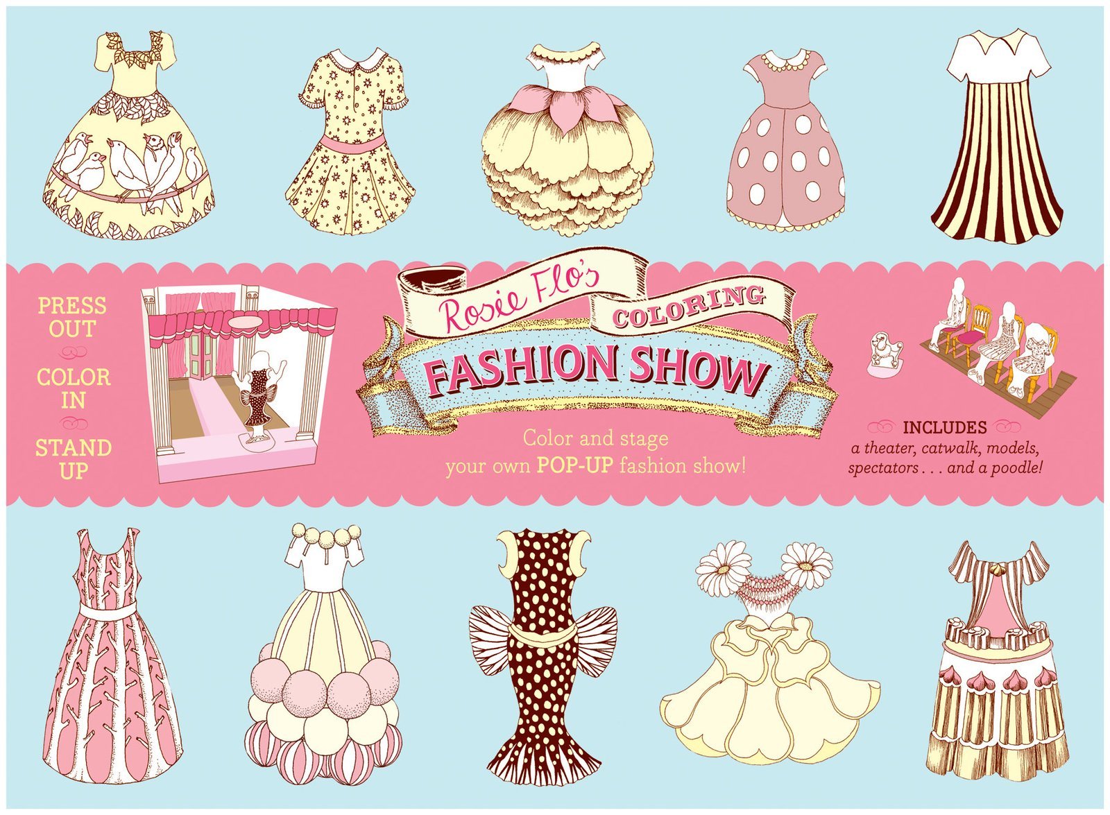 Rosie Flo's Coloring Fashion Show book