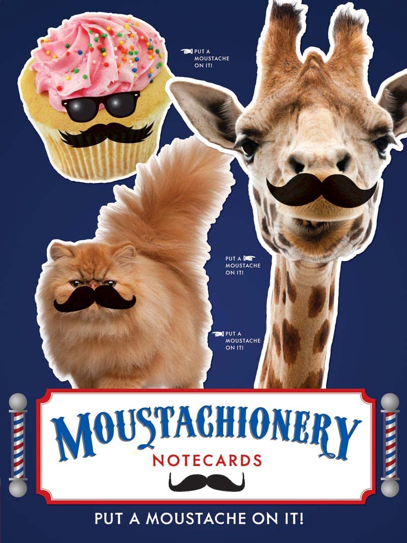 Moustachionery Notecard Set: 12 Notecards & Envelopes (Card Book) Lifestyle