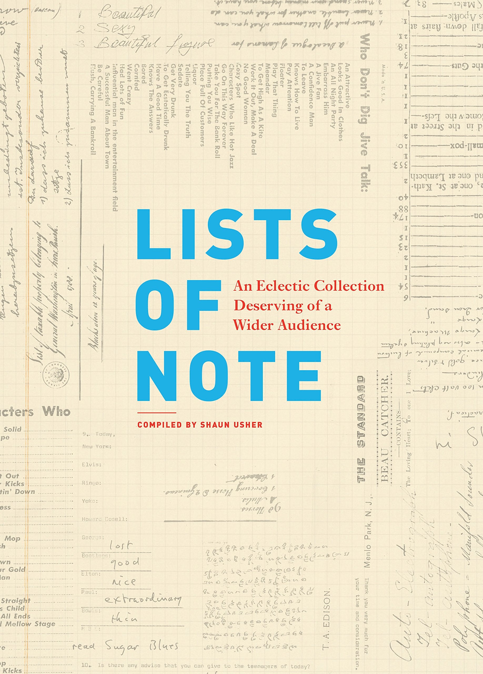 Lists of Note: An Eclectic Collection Deserving of a Wider Audience Social Sciences