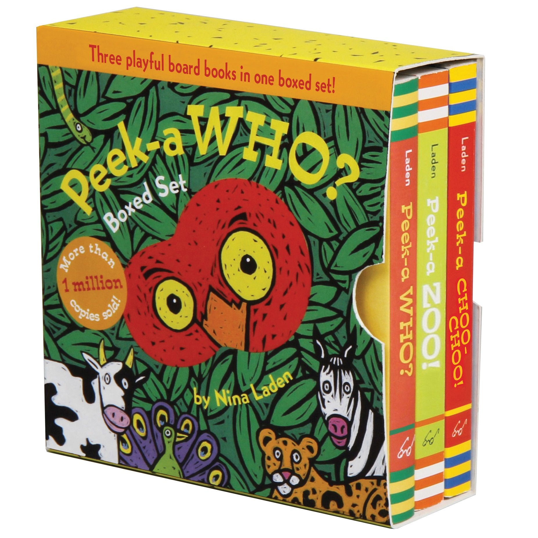 Peek-a Who? Boxed Set: (Children's Animal Books, Board Books for Kids) Parents & Children