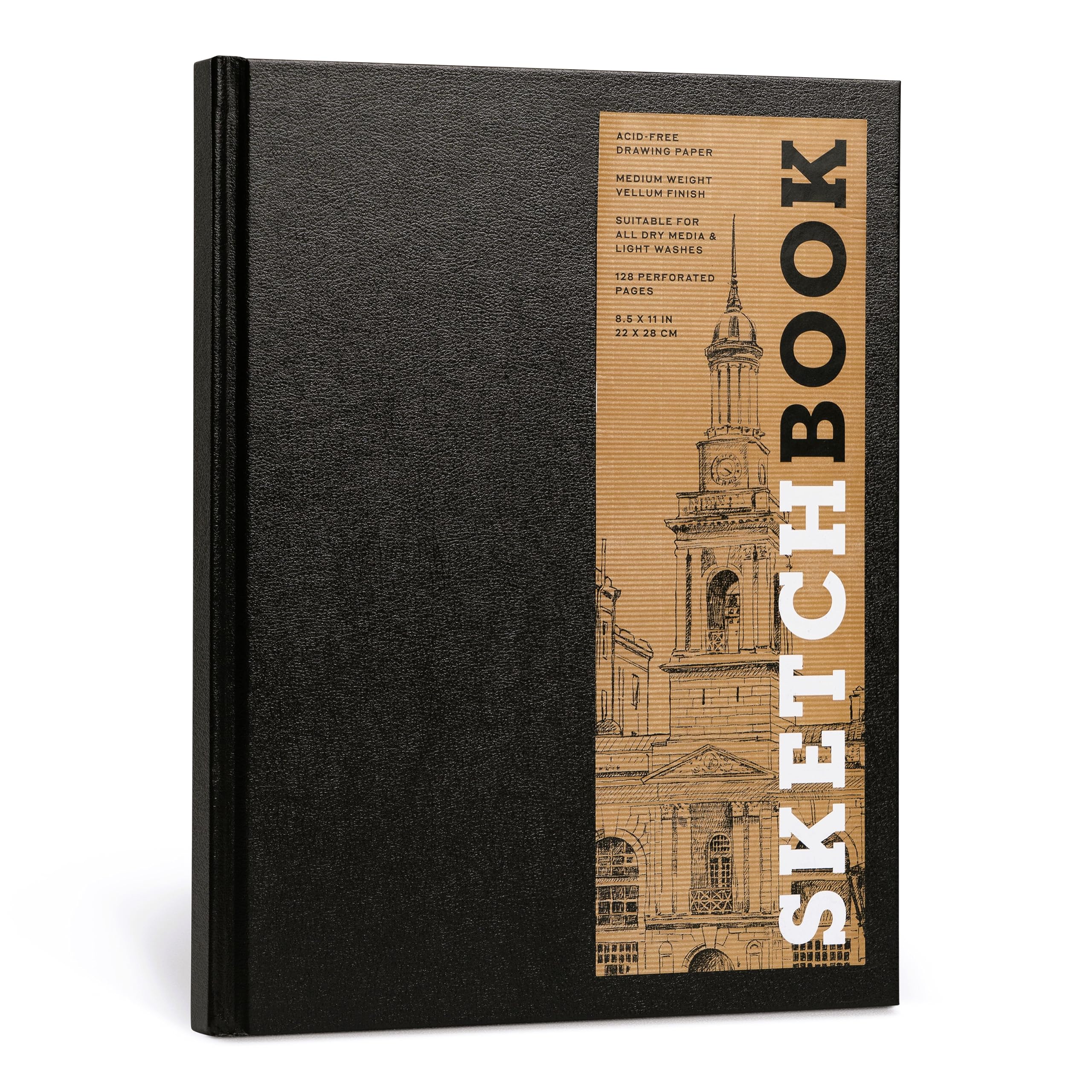Sketchbook 8.5 X 11 Black Hardcover Mixed Media Sketchbook for Drawing book