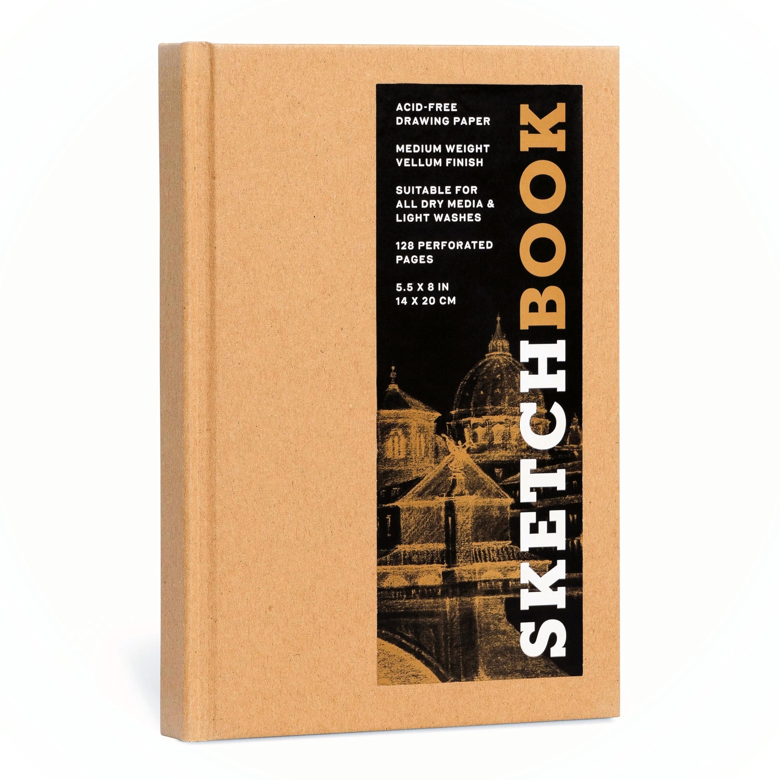 Sketchbook 5.5 x 8" Kraft Hardcover Mixed Media Sketchbook for Drawing: Acid-Free Quality Paper (128 pages) (Union Square & Co. Sketchbooks) Manga
