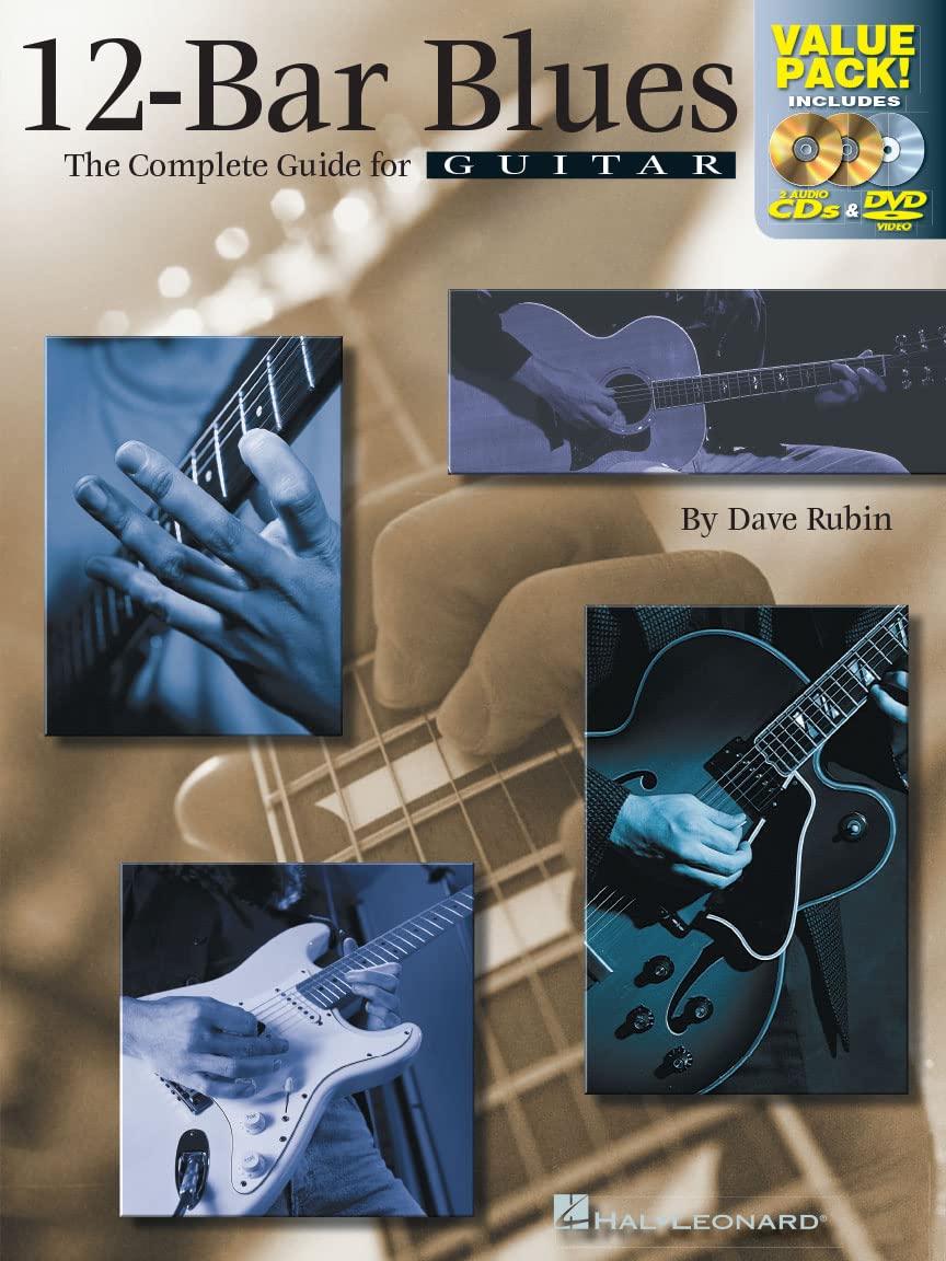 Dave Rubin: 12-Bar Blues - The Complete Guide For Guitar: Noten, CD, DVD (Video) für Gitarre (Book & DVD): Includes Book, 2 Cds, and a DVD Sheet Music