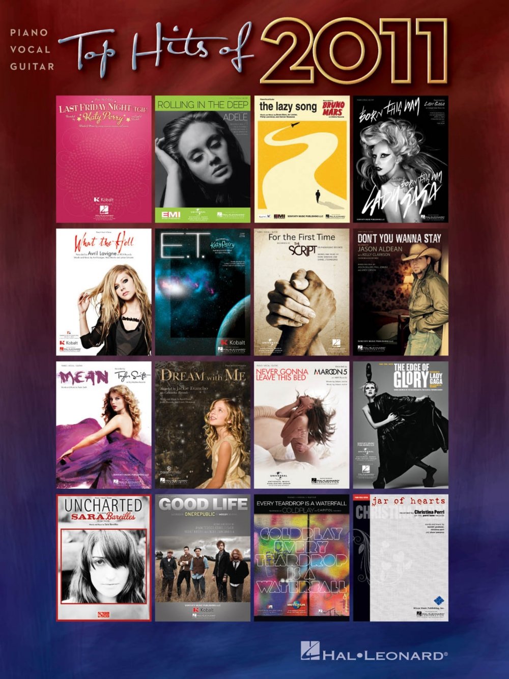 Top Hits of 2011 Sheet Music