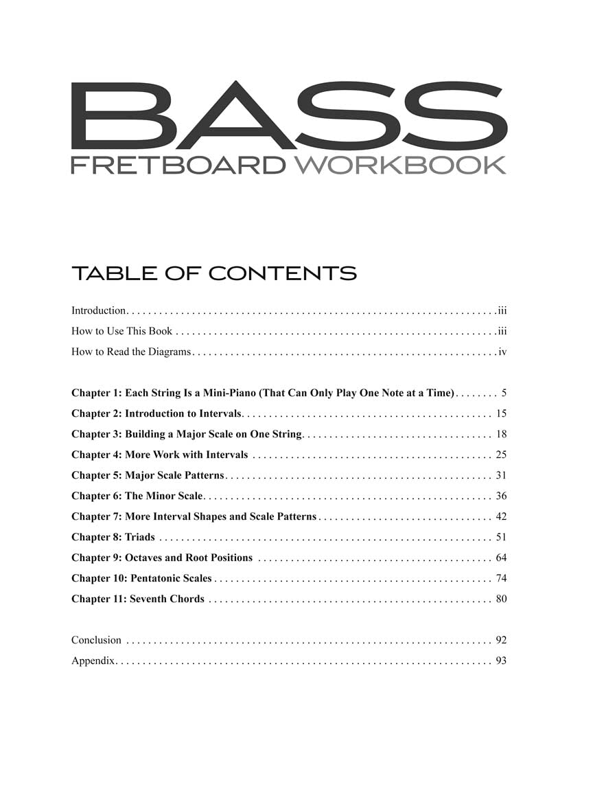 Bass Fretboard Workbook: Lehrmaterial für Bass-Gitarre (E-Bass) (Bass Instruction): Essential Music Principles and Concepts for Fretboard Mastery Social Sciences