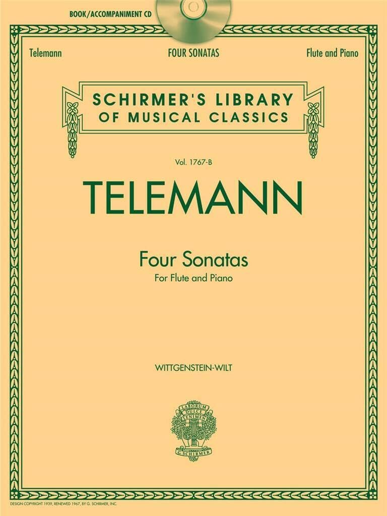 G.P. Telemann (Book & CD): Flute & Piano - Includes Downloadable Audio (Schirmer Library of Classics, 1767, Band 1767) Sheet Music