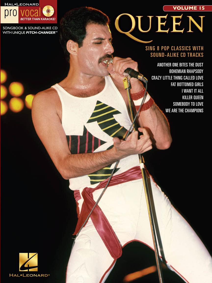 Pro Vocal Men's Edition Volume 15: Queen (Sing Along): Noten für Gesang (Singstimme) book