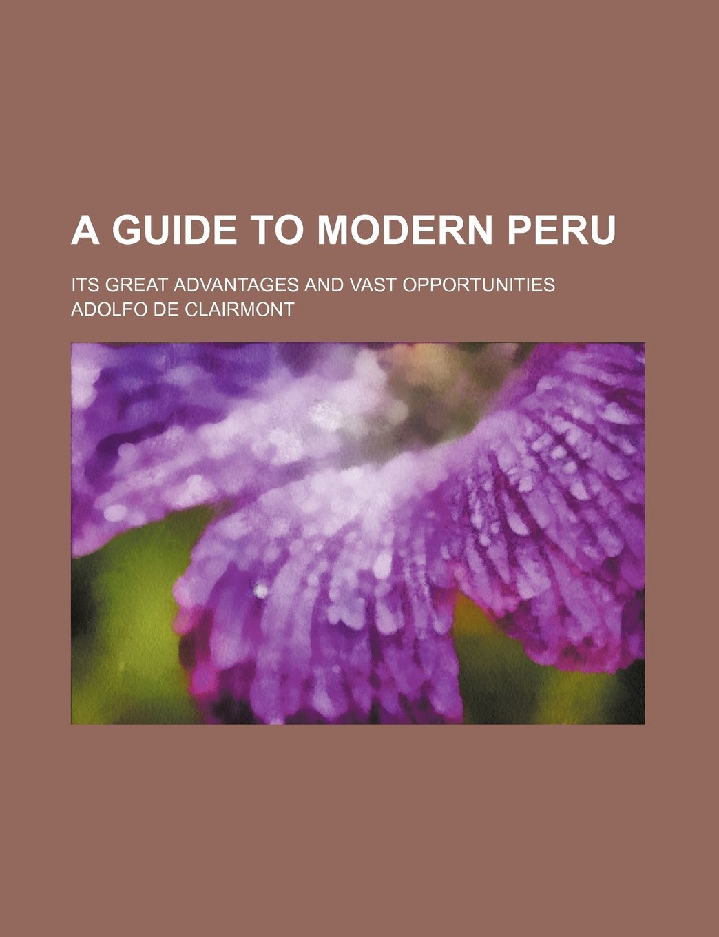 A Guide to Modern Peru; Its Great Advantages and Vast Opportunities Books