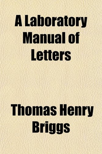 A Laboratory Manual of Letters Books