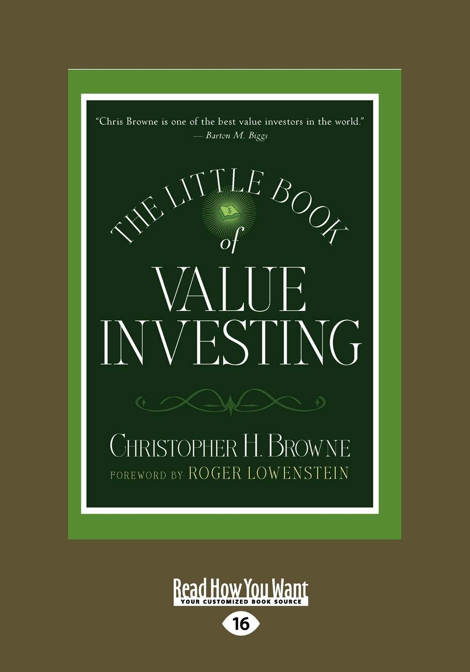 The Little Book of Value Investing (Large Print 16pt): (Little Books. Big Profits) Business, Finance & Career