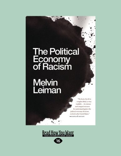 The Political Economy of Racism Books