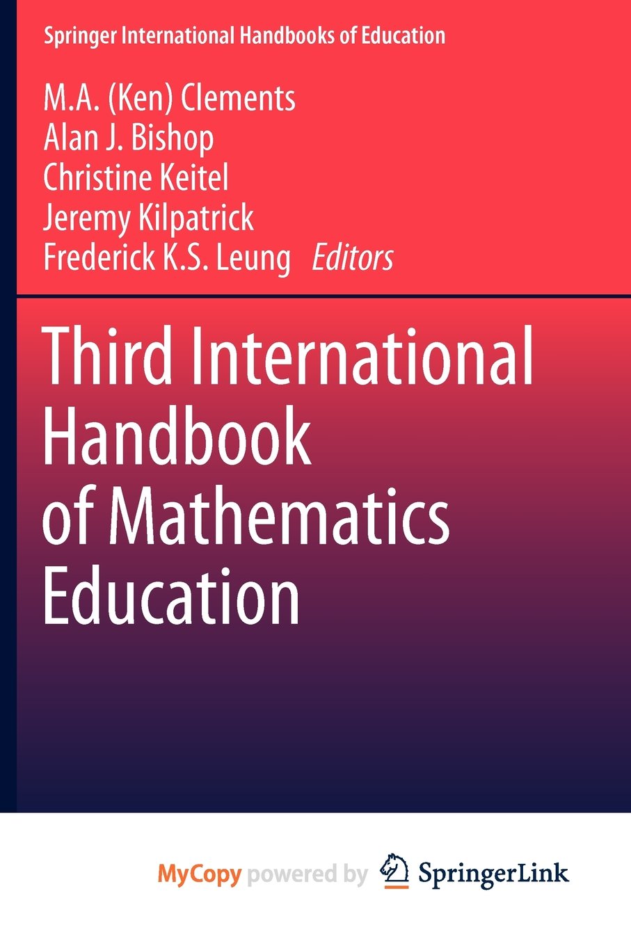 Product Image: Third International Handbook of Mathematics Education