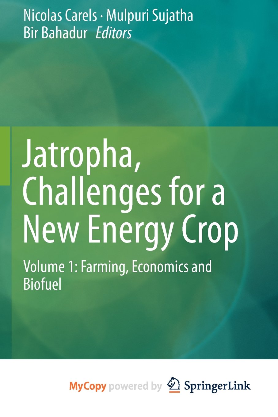 Jatropha, Challenges for a New Energy Crop: Volume 1: Farming, Economics and Biofuel Natural Sciences