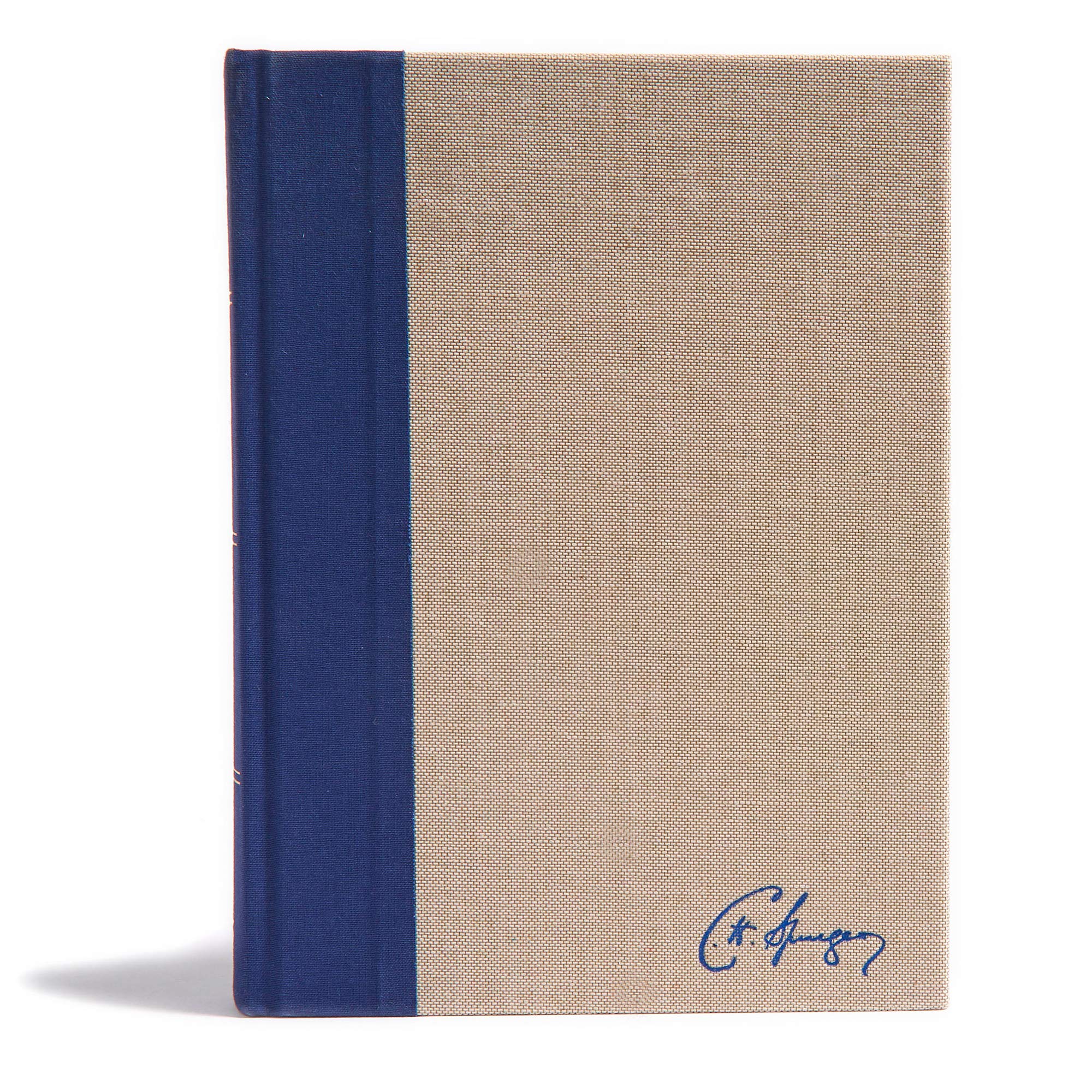 KJV Spurgeon Study Bible, Navy/Tan Cloth-Over-Board Philosophy
