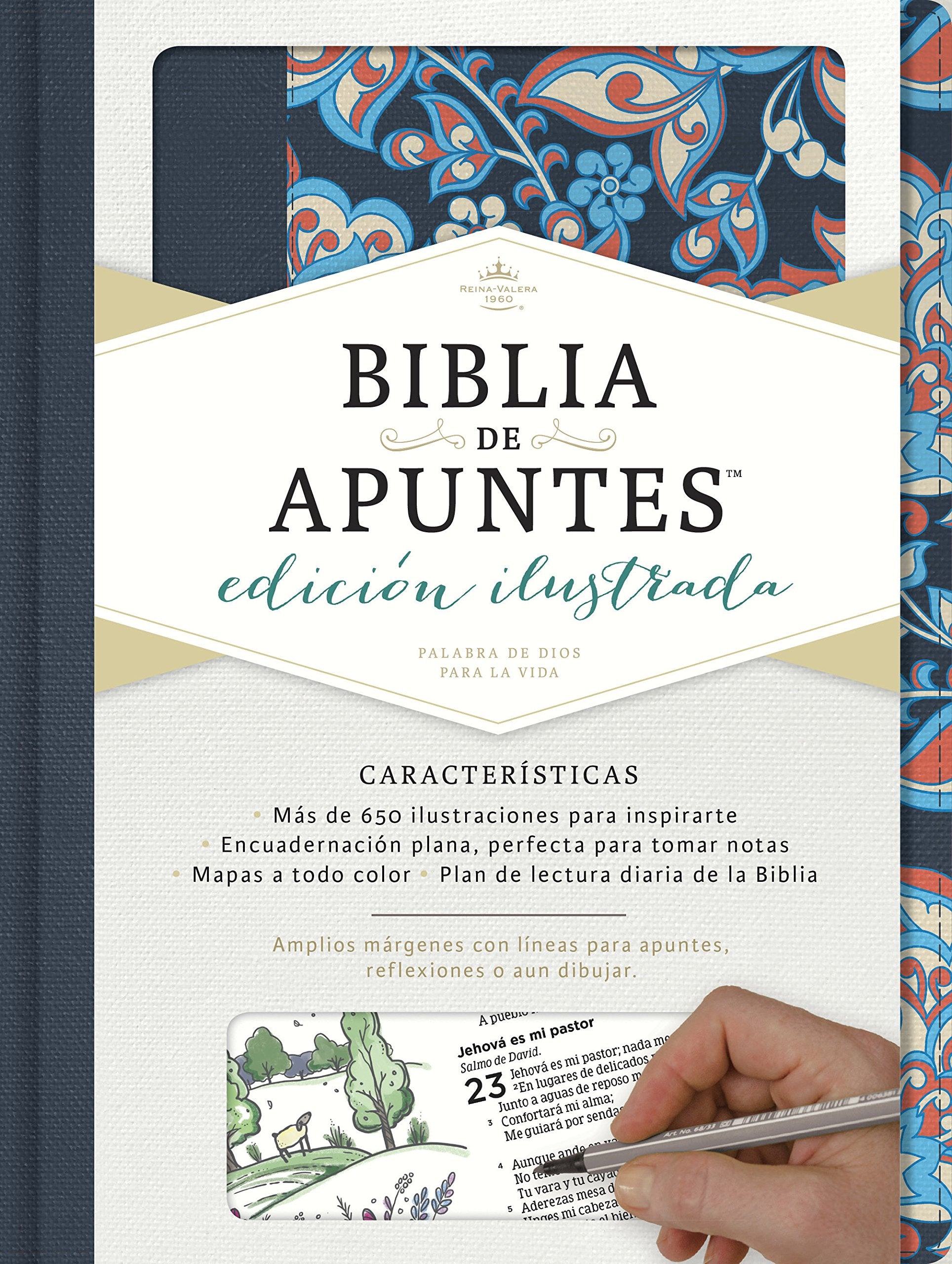 Rvr 1960 Biblia de Apuntes, Edición Ilustrada, Tela En Rosado Y Azul Film, Art & Culture