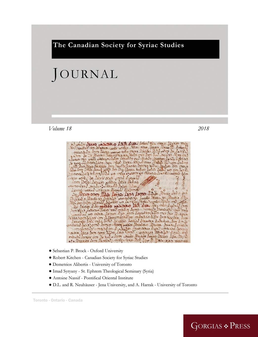 Journal of the Canadian Society for Syriac Studies 18 Politics & History