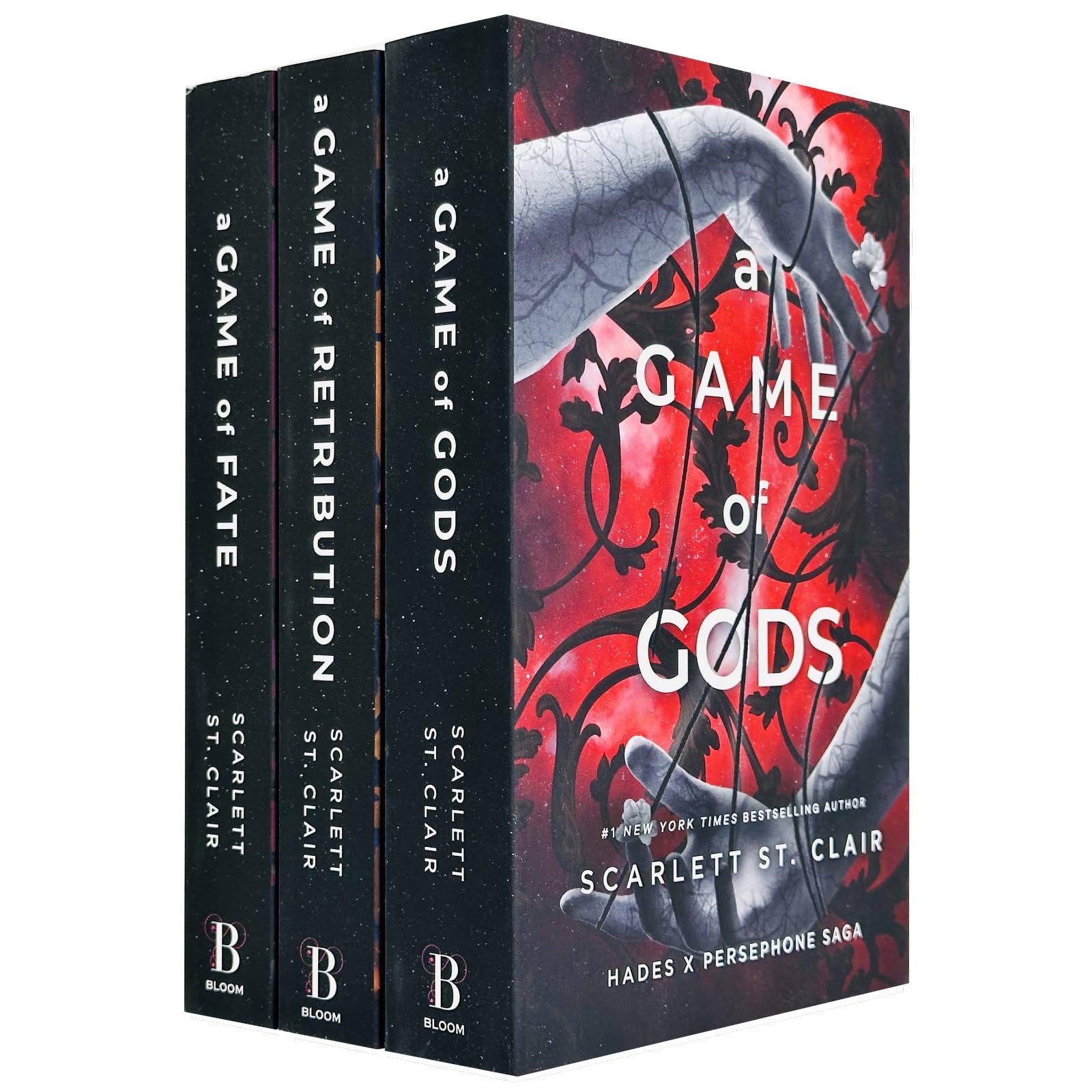 Hades x Persephone Saga 3 Books Collection Set By Scarlett St. Clair(A Game of Gods, A Game of Retribution & A Game of Fate) Romantic Fantasy