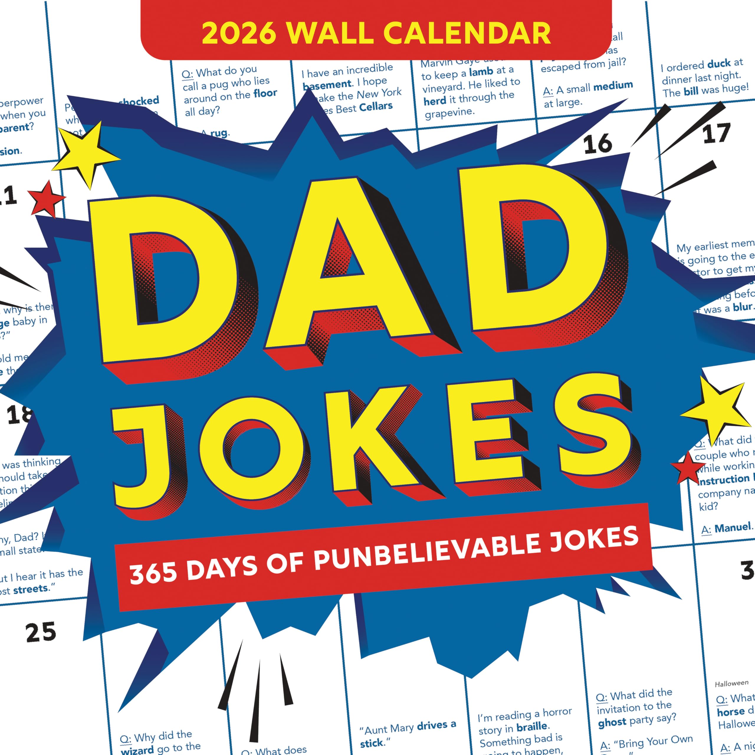 2026 Dad Jokes Wall Calendar: 365 Days of Punbelievable Jokes (World's Best Dad Jokes Collection) Leisure, Home & Garden