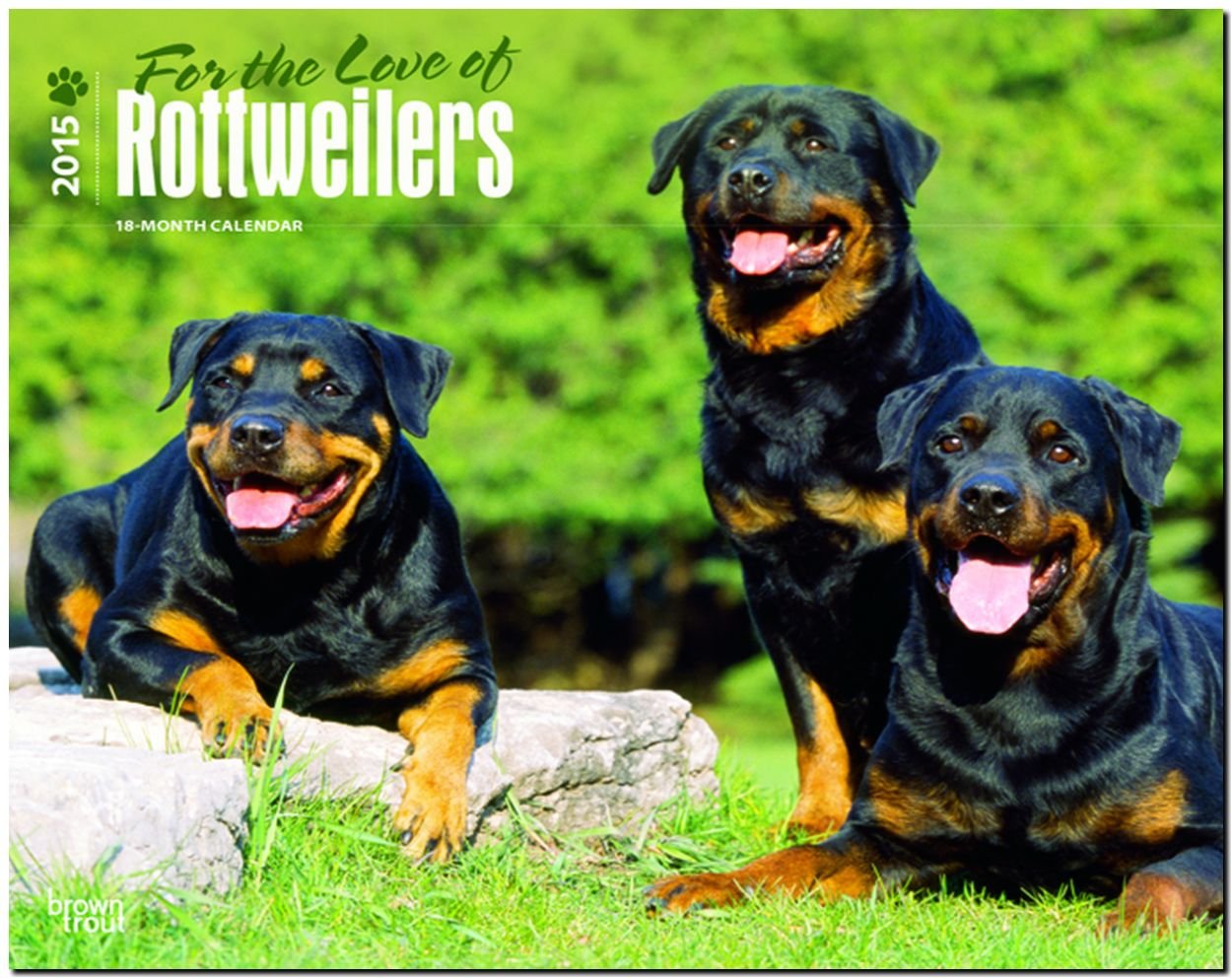 Rottweilers - For the Love of 2015 - Rottweiler: Original BrownTrout-Kalender - Deluxe (Deluxe-Kalender) Pets
