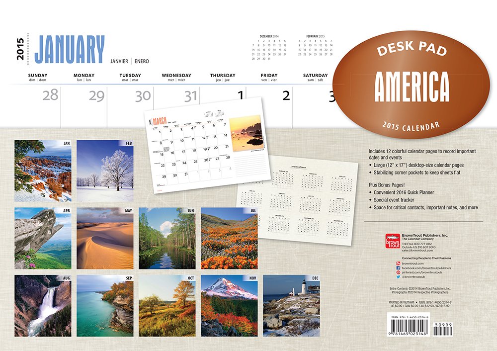 America 2015 Desk Pad Travel Guides