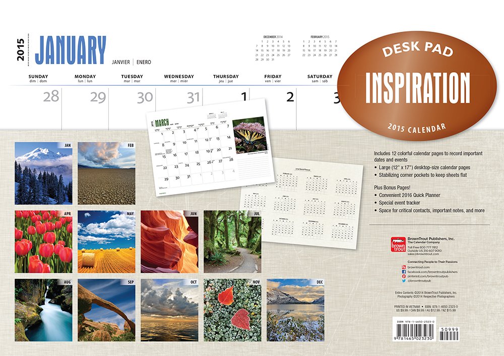 Inspiration 2015 Desk Pad Books