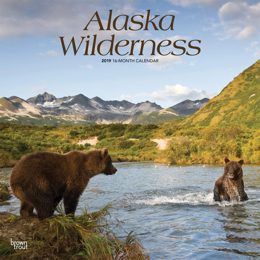 Alaska Wilderness - Wildnis in Alaska 2019 18-Monatskalender mit freier TravelDays-App: Original BrownTrout-Kalender (Wall-Kalender) Nature & Animals