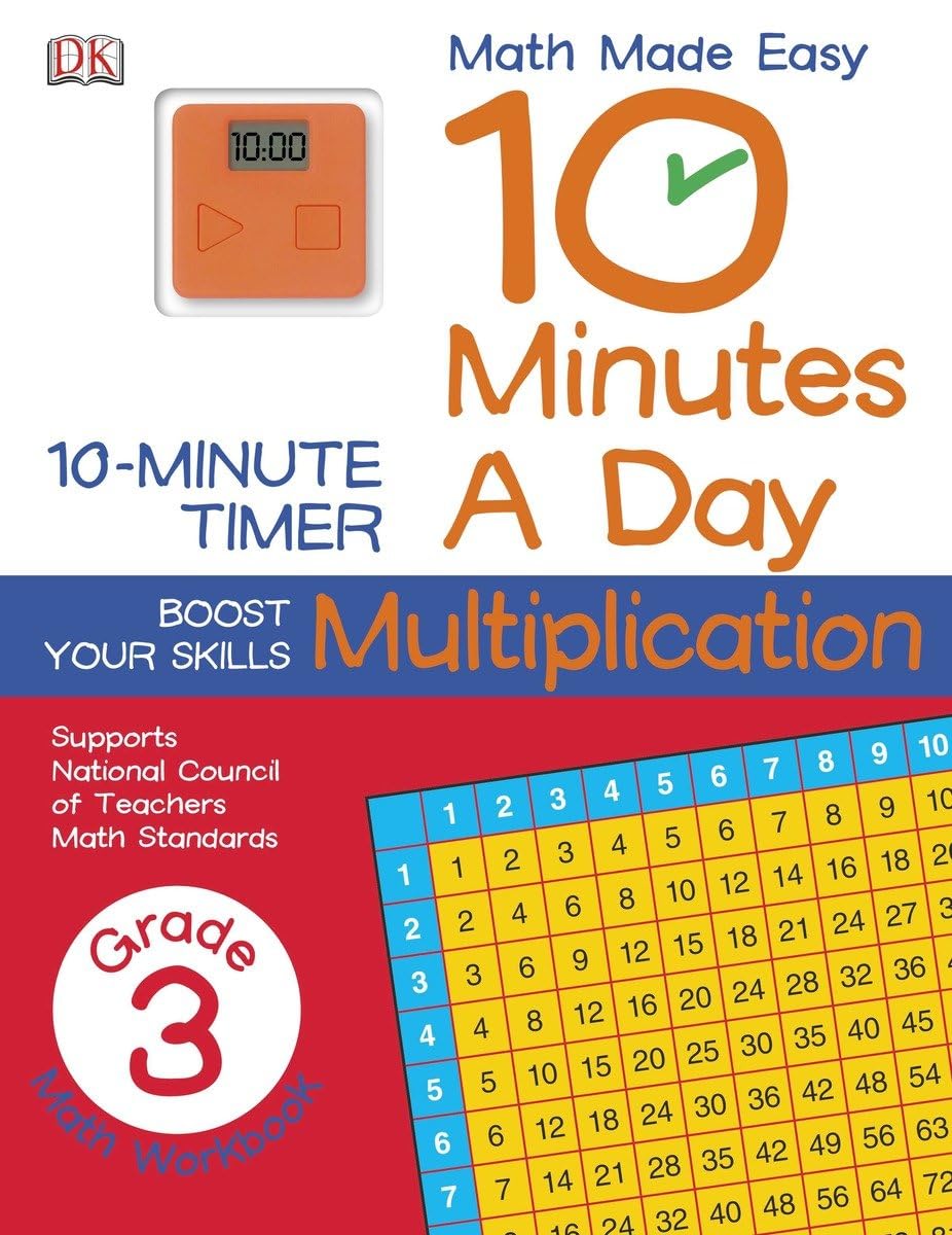 10 Minutes a Day: Multiplication, Third Grade: Supports National Council of Teachers Math Standards General education