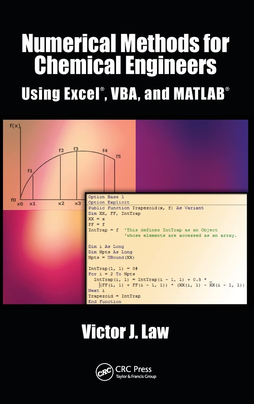 Product Image: Numerical Methods for Chemical Engineers Using Excel, VBA, and MATLAB