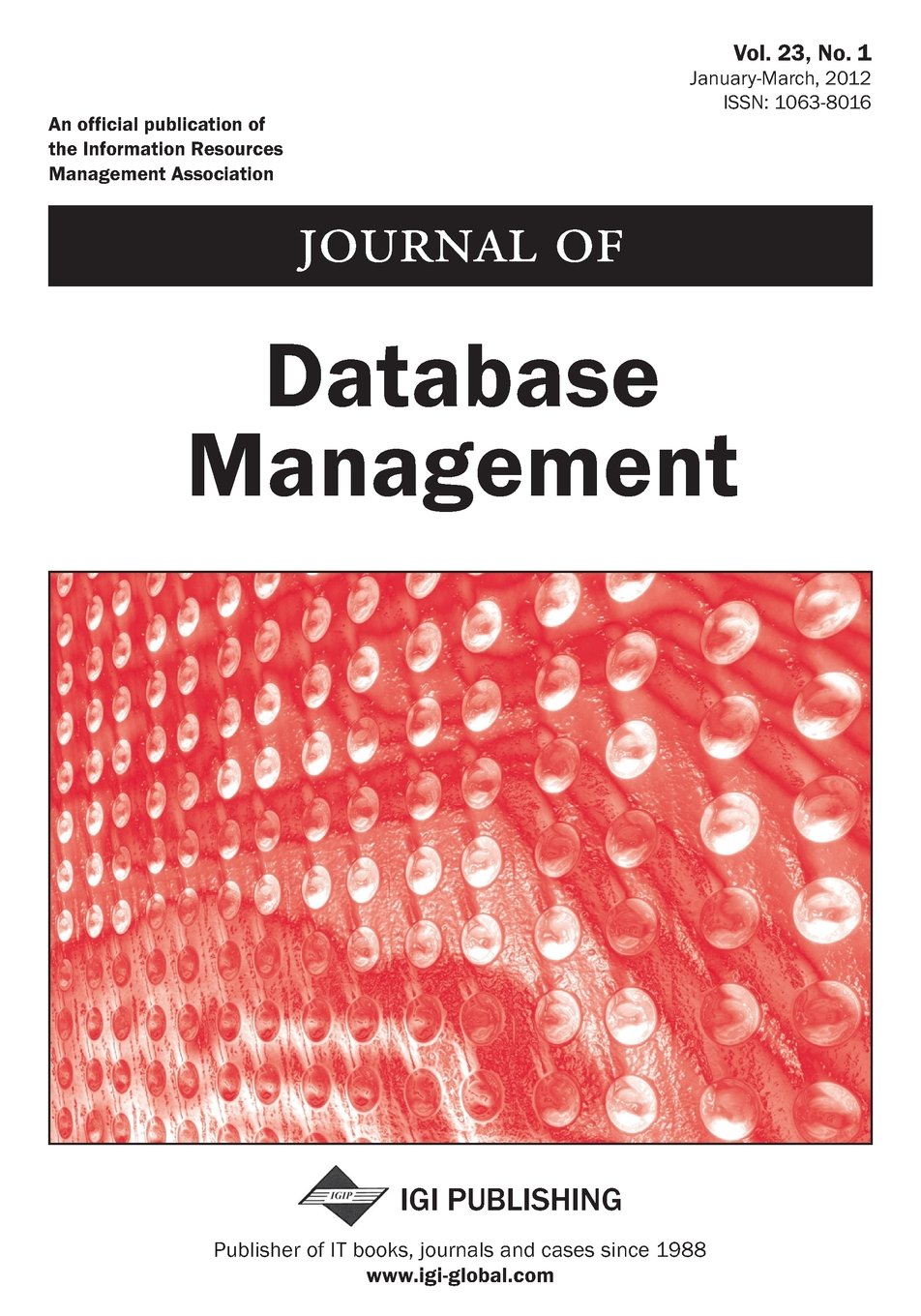Journal of Database Management ( Vol 23 ISS 1) Books