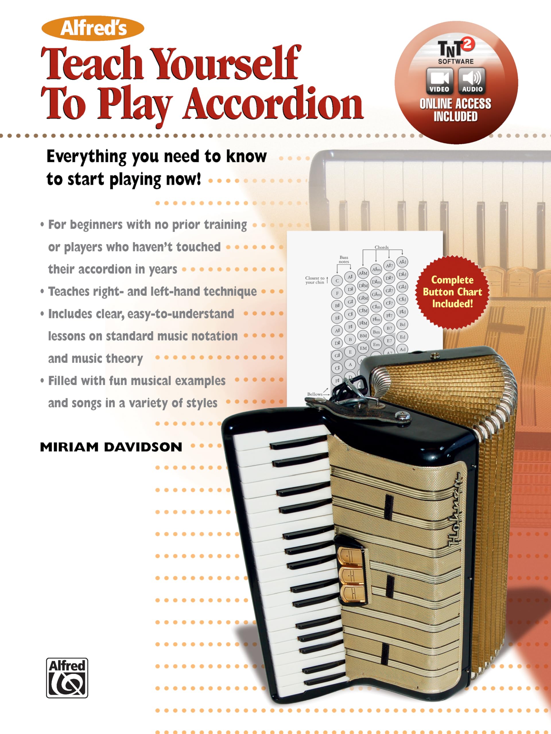 Alfred's Teach Yourself to Play Accordion - Book, DVD and Online Audio - Accordéon --- Alfred publishing book