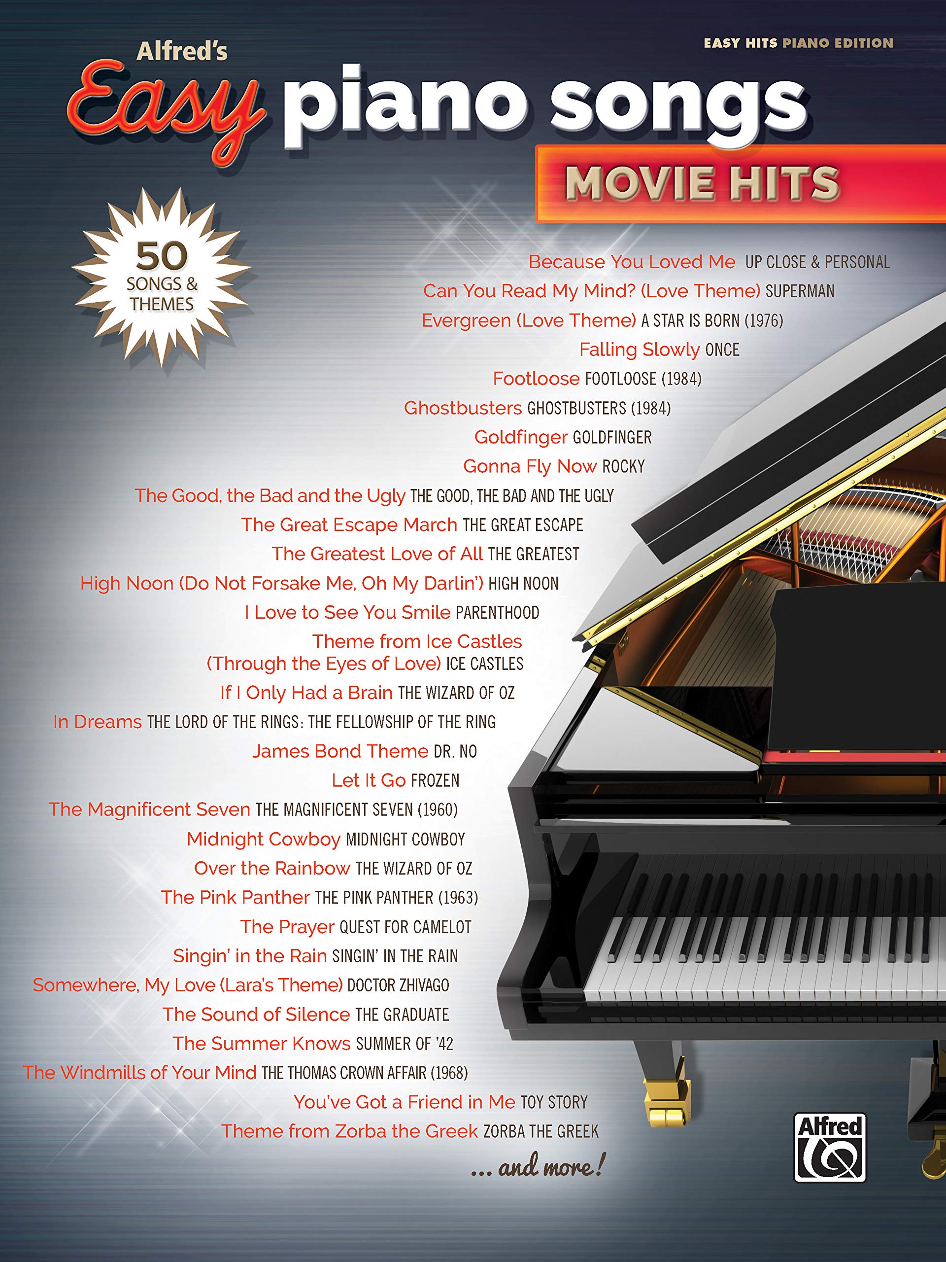 Alfred's Easy Piano Songs Movie Hits: 50 Songs and Themes book