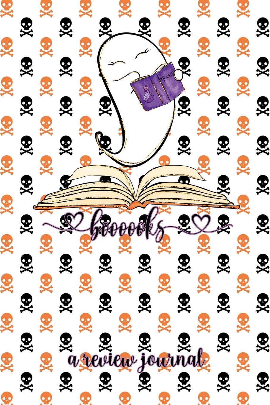 Booooooks! A Review Journal: Cute Ghost Book Review Journal, 6"x9" 110 Pages, Booktok Challenge Contemporary literature