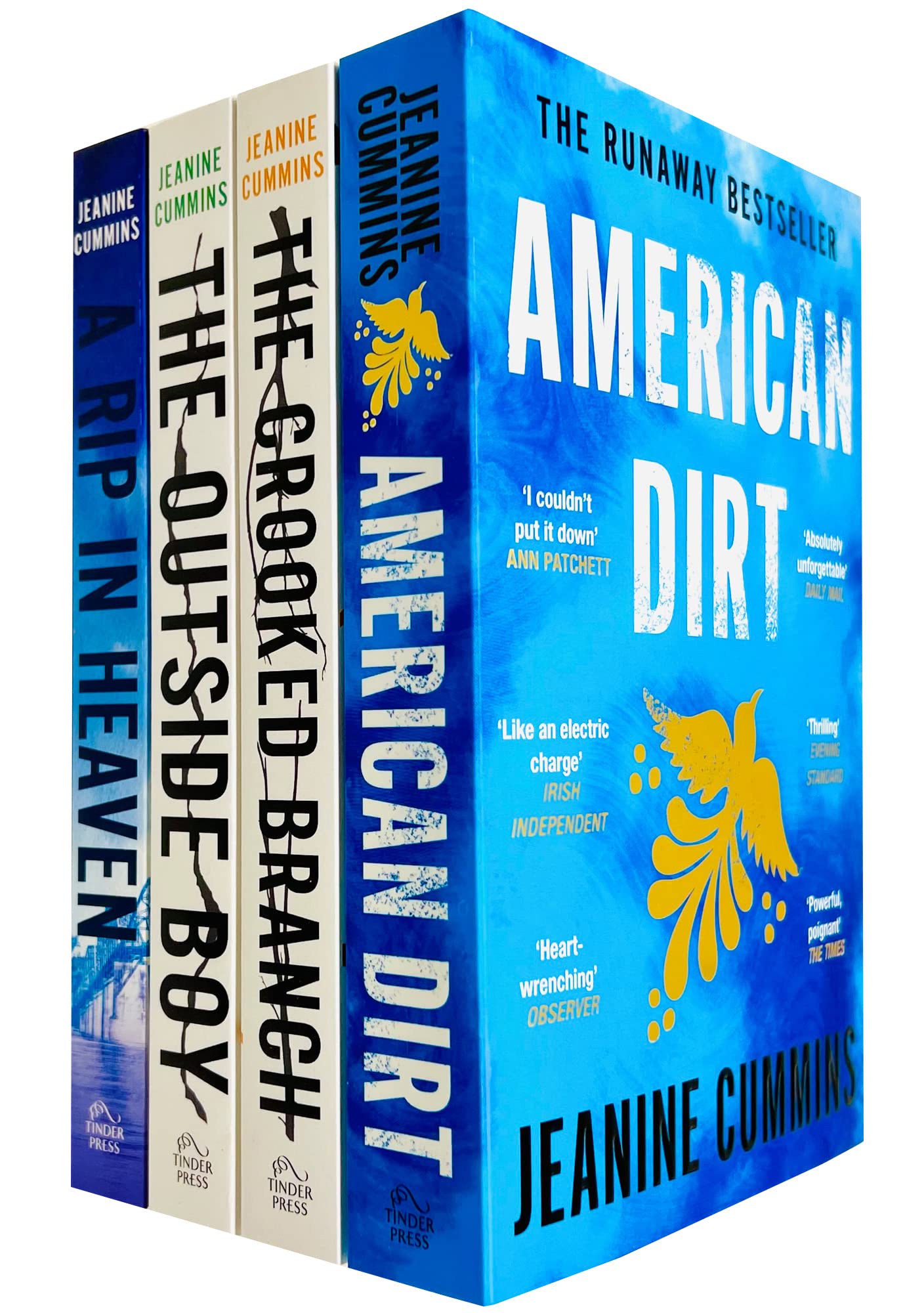 Jeanine Cummins 4 Books Collection Set (American Dirt, The Crooked Branch, The Outside Boy & A Rip in Heaven) Contemporary literature Books