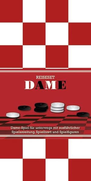Dame: Dame-Spiel für unterwegs mit Spielanleitung, Spielbrett und Spielsteinen Leisure & Fun