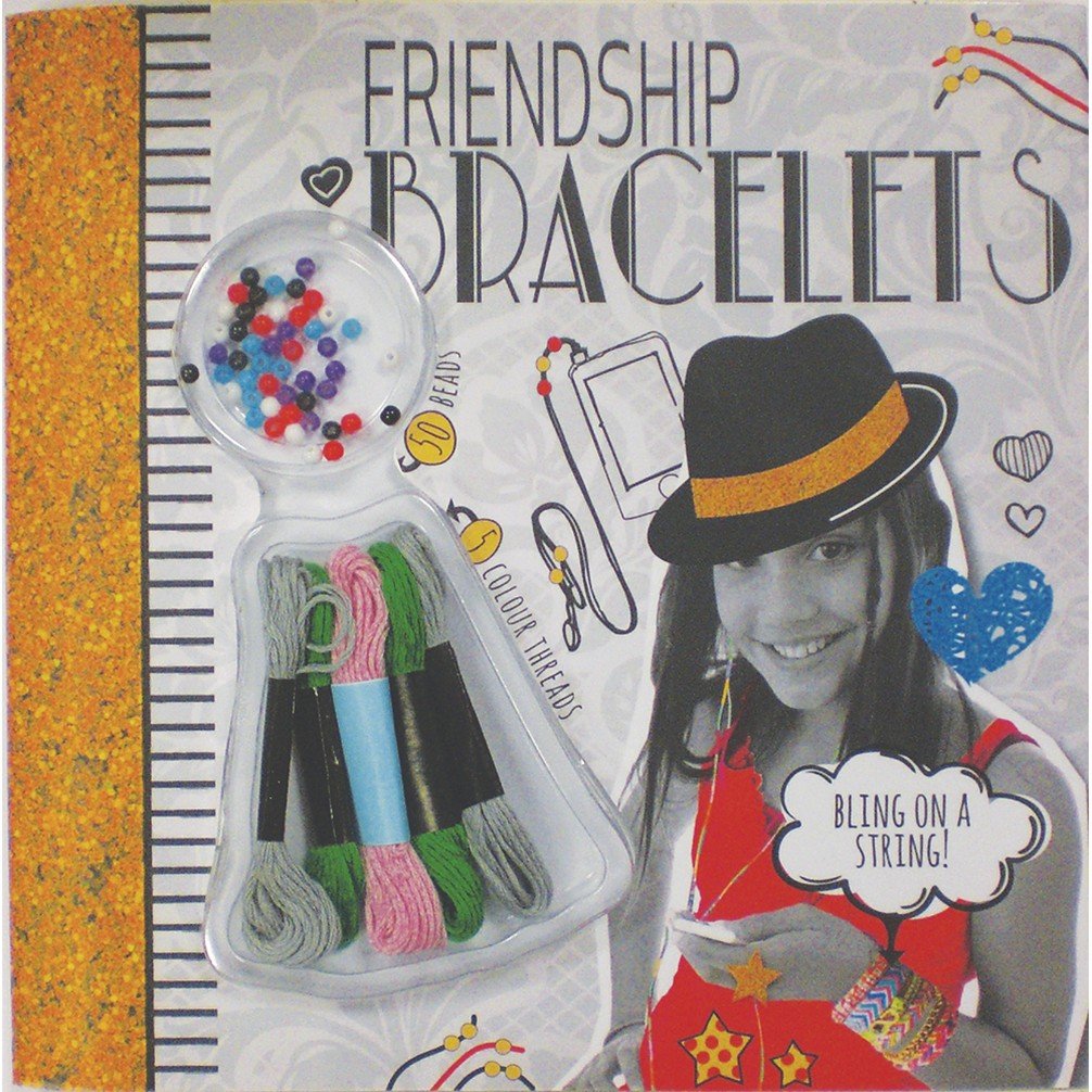 Friendship Bracelets (Craft Kit with 50 Beads and 5 Coloured Threads!) Tiptoi & Games
