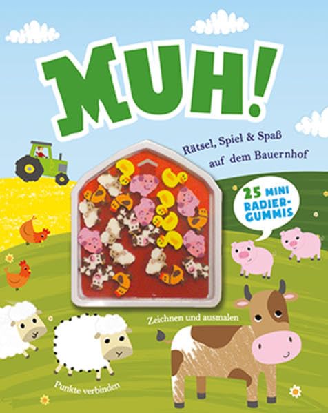 Muh!: Rätsel, Spiel & Spaß auf dem Bauernhof: Zeichnen und ausmalen; Punkte verbinden Non-fiction