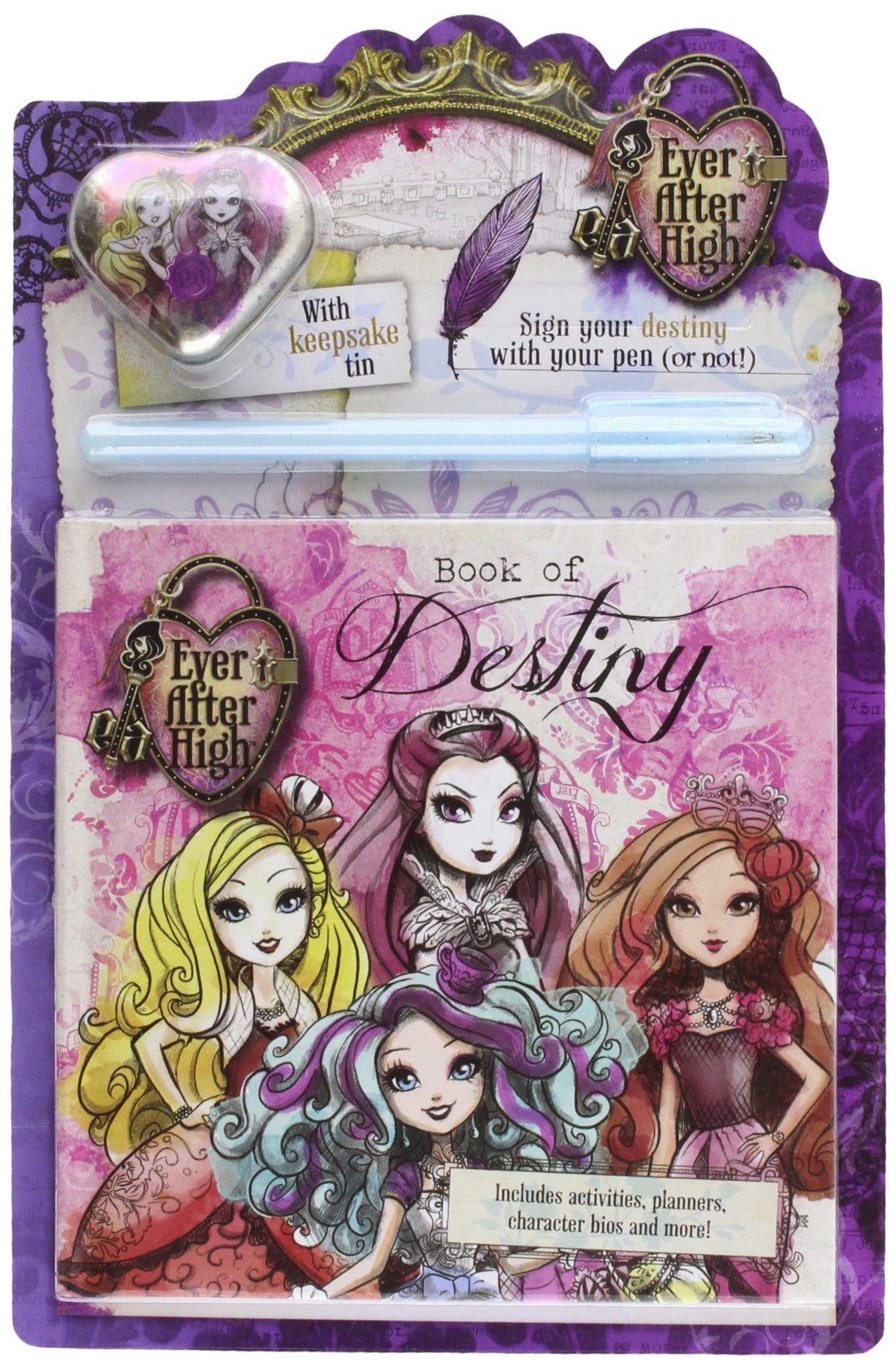 Ever After High Book of Destiny: With Friends Forever After Tin. Sign Your Destiny with Your Pen. Includes Activities, Planners, Character Bios and More! Tiptoi & Games