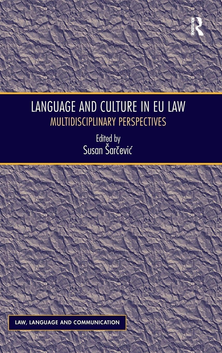 Language and Culture in EU Law Law