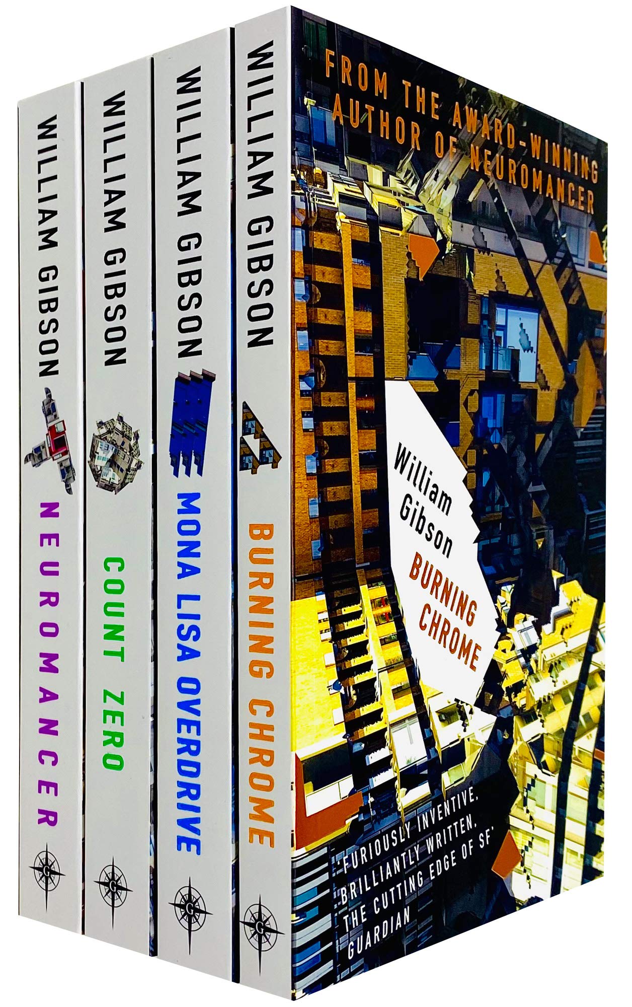 Sprawl Series Complete 4 Books Collection Set by William Gibson (Neuromancer, Count Zero, Mona Lisa Overdrive & Burning Chrome) Contemporary literature