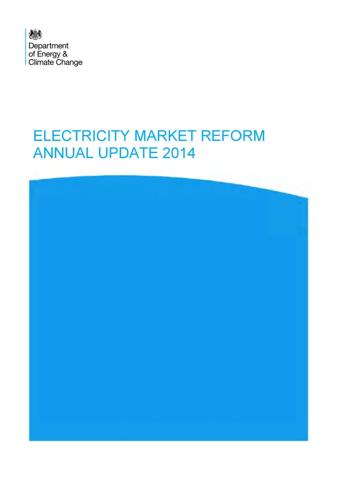 Electricity market reform annual update 2014 Books