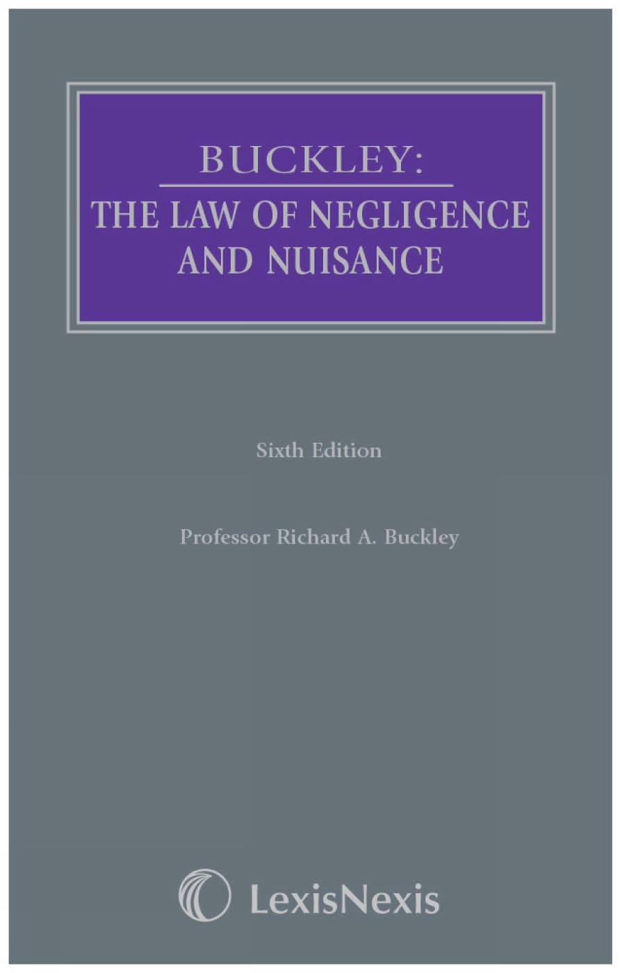 Buckley: The Law of Negligence and Nuisance book