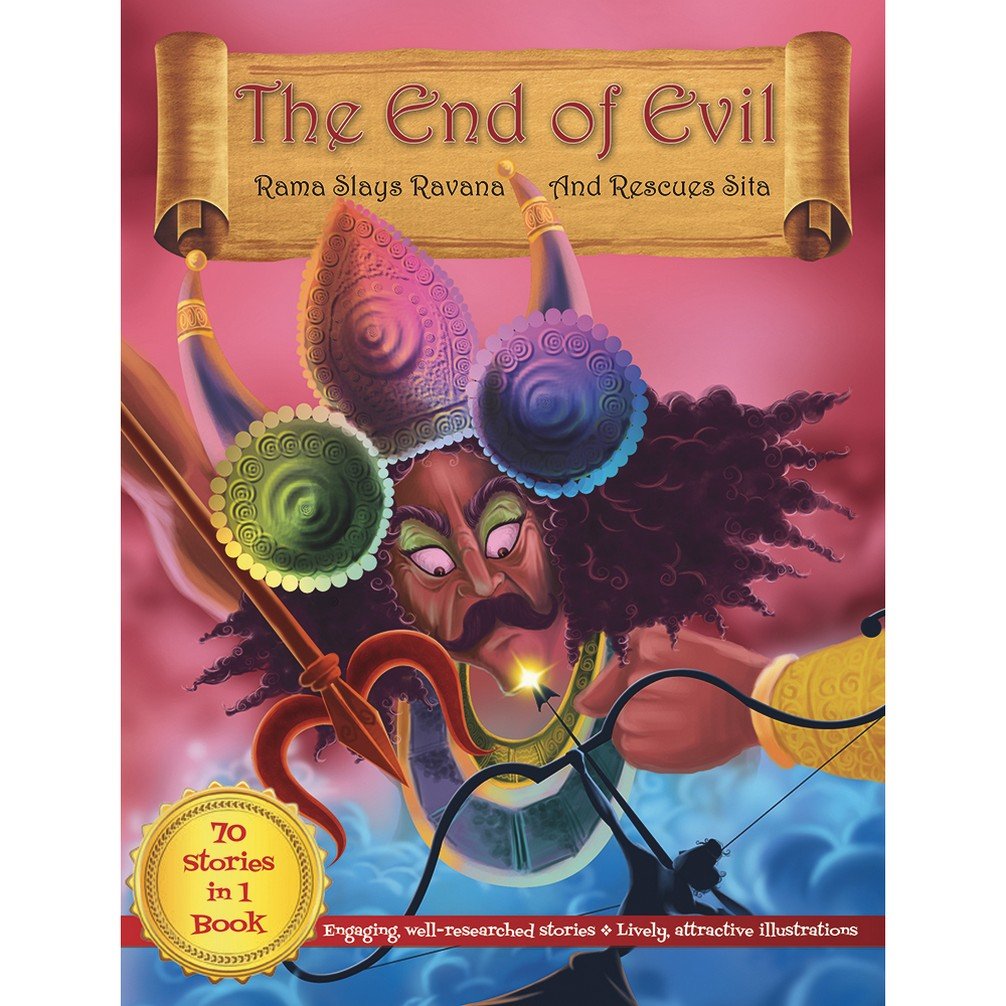 THE END OF EVIL - RAMA SLAYS RAVANA AND RESCUES SITA Parragon book
