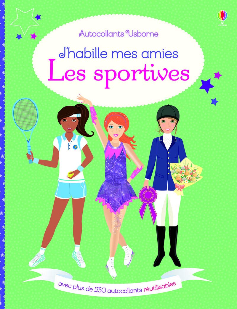 J'habille mes amies - Les sportives - Autocollants Usnorne book