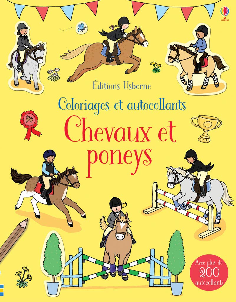 chevaux et poneys - Coloriages et autocollants book
