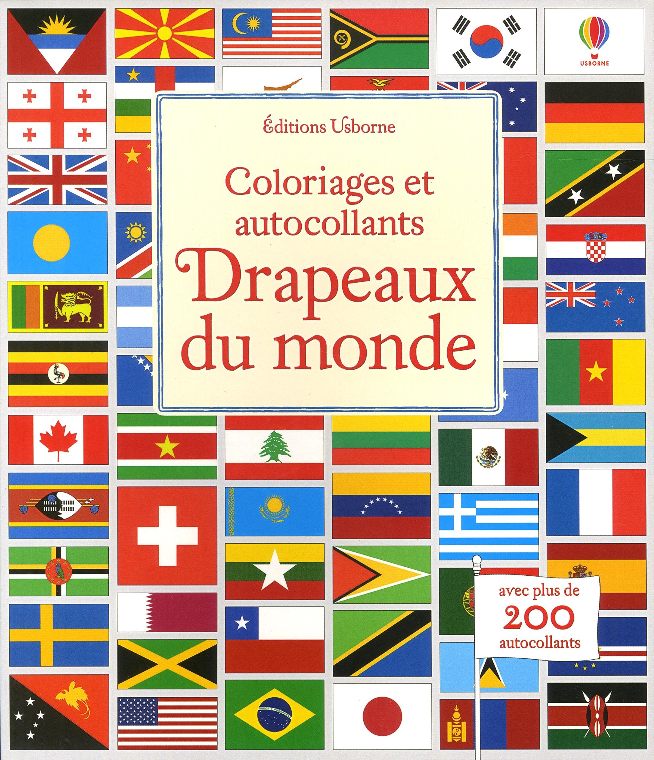 Drapeaux du monde - Coloriages et autocollants book
