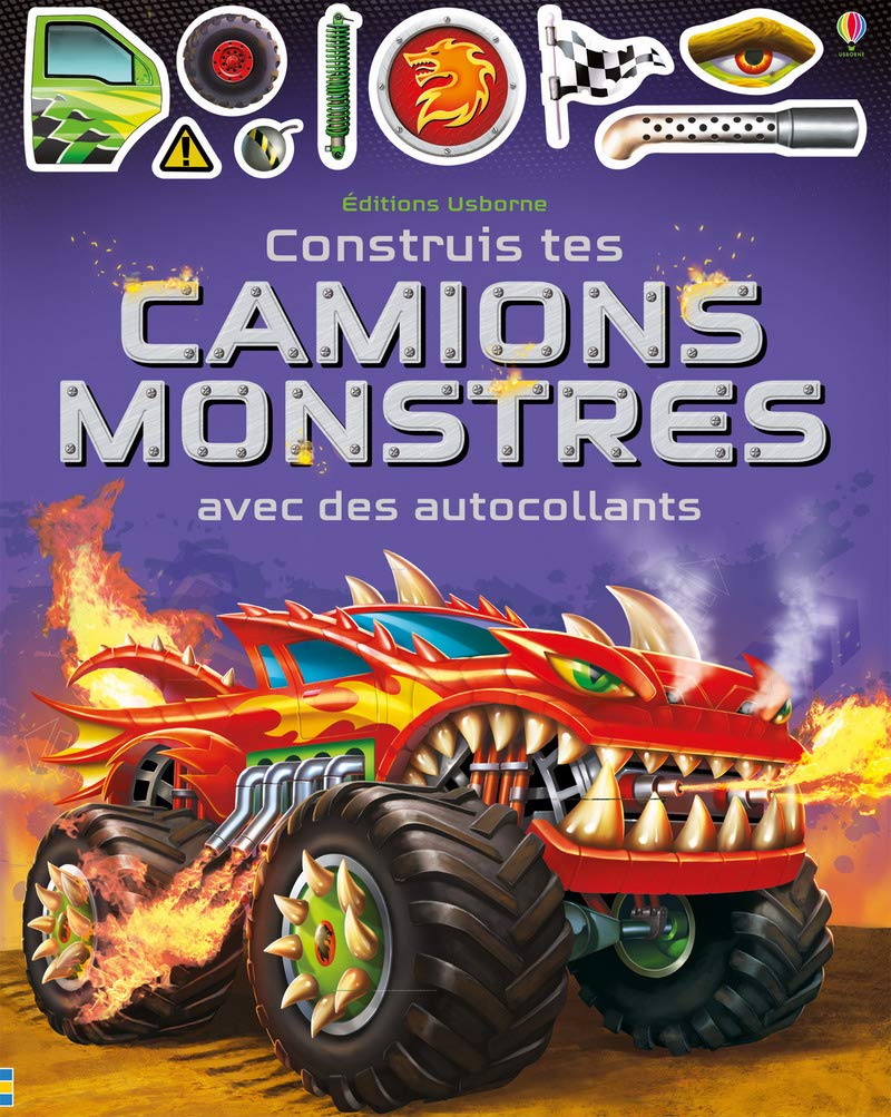 Construis tes camions monstres avec des autocollants book