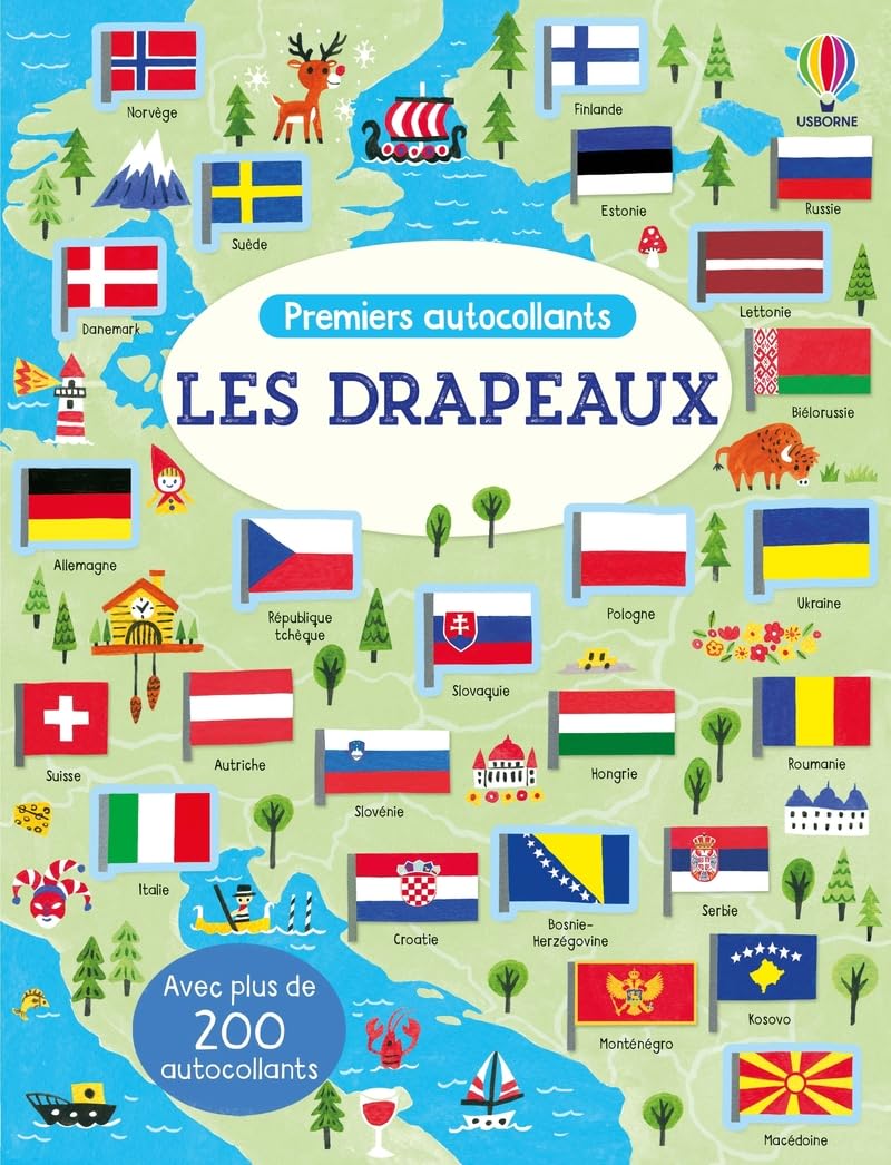 Les drapeaux - Premiers autocollants: Avec plus de 200 autocollants Hobbies & Crafts