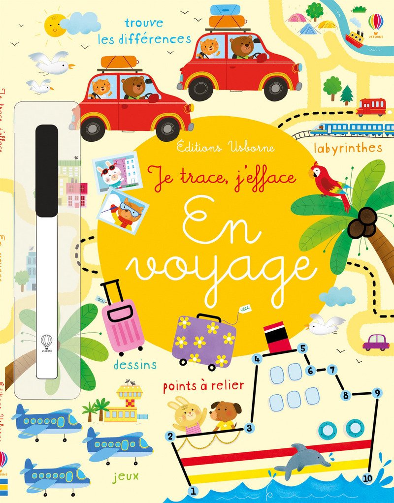 Je trace, j'efface - En voyage: Avec un feutre à encre effaçable Hobbies & Crafts