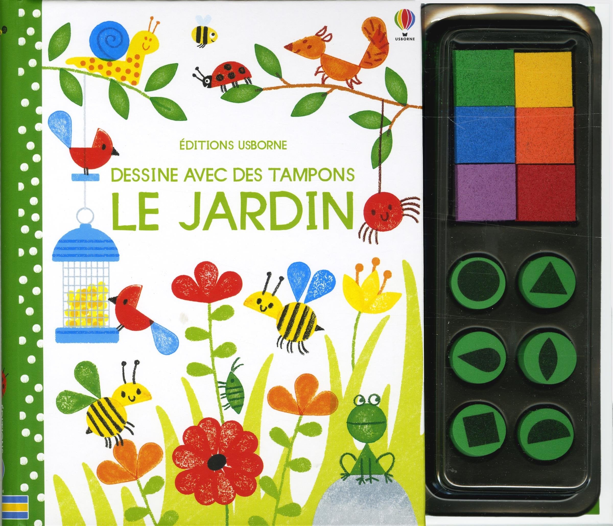 Dessine avec des tampons Le jardin book